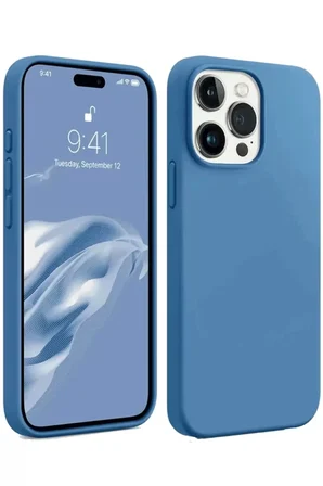 Newface Apple iPhone 15 Pro Kılıf First Silikon - Mavi