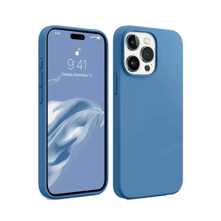 Newface Apple iPhone 15 Pro Kılıf First Silikon - Mavi