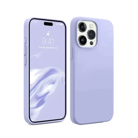 Newface Apple iPhone 15 Pro Max Kılıf First Silikon - Lila