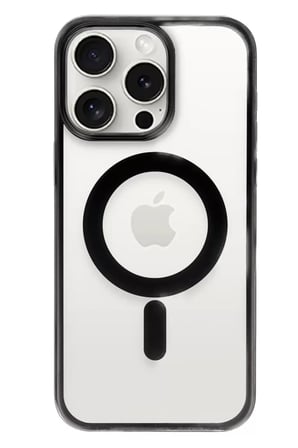 Newface Apple iPhone 15 Pro Max Kılıf Erozi Magsafe Kapak - Siyah