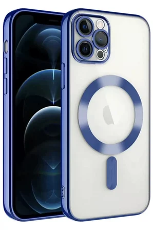Newface Apple iPhone 14 Pro Max Kılıf Kross Magneticsafe Kapak - Lacivert