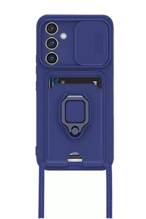 Newface Samsung Galaxy A05S Kılıf Zuma Kartvizitli Yüzüklü Silikon - Lacivert