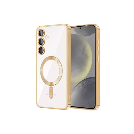 Newface Samsung Galaxy S24 Kılıf Kross Magneticsafe Kapak - Gold