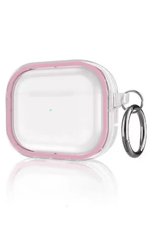 Movenchy Apple Airpods Pro 2 (2.nesil) Shiny Şeffaf Kılıf - Pembe