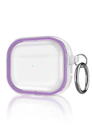 Movenchy Apple Airpods Pro 2 (2.nesil) Shiny Şeffaf Kılıf - Mor
