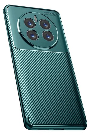 Newface Realme 12 Pro Plus Kılıf Auto Focus Karbon Kapak - Koyu Yeşil