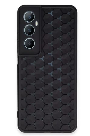 Newface Realme C65 Kılıf Petek Silikon Kapak - Siyah
