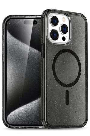 Newface Apple iPhone 15 Pro Kılıf Star Magsafe Kapak - Siyah