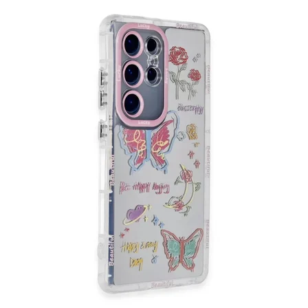 Newface Samsung Galaxy S23 Ultra Kılıf Reflexion Desenli Kapak - Desen 8