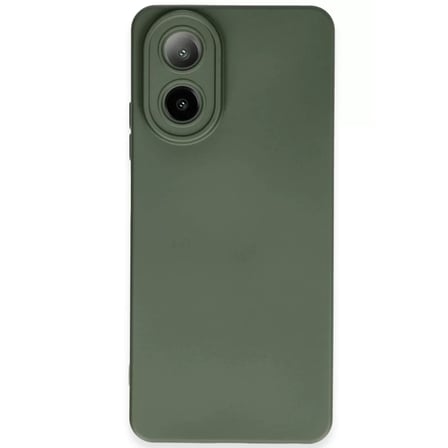 Newface Oppo A38 Kılıf Nano içi Kadife Silikon - Koyu Yeşil