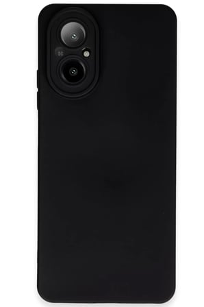 Newface Realme 12 Lite Kılıf Nano içi Kadife Silikon - Siyah