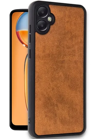 Newface Samsung Galaxy A05 Kılıf Aras Deri Kapak - Taba