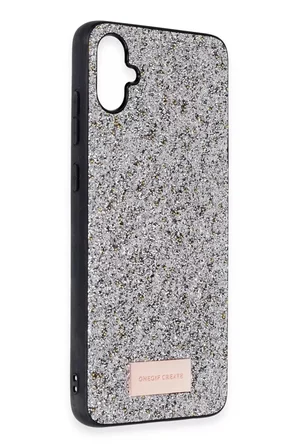 Onegif Samsung Galaxy A05 Bright Simli Kapak - Gümüş