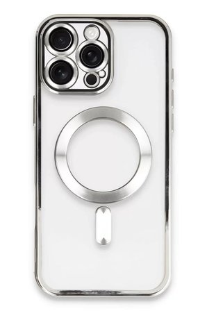 Newface Apple iPhone 16 Pro Max Kılıf Kross Magneticsafe Kapak - Gümüş