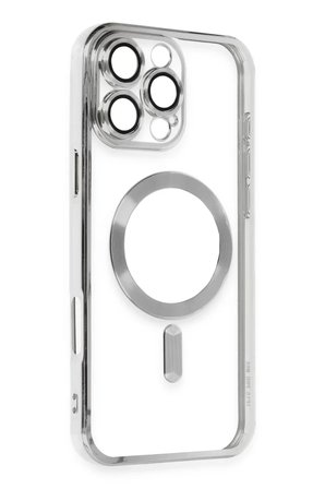 Newface Apple iPhone 16 Pro Max Kılıf Kross Magneticsafe Kapak - Gümüş