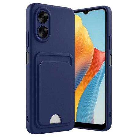 Newface Oppo A38 Kılıf Kelvin Kartvizitli Silikon - Lacivert