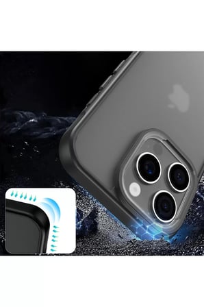 Newface Apple iPhone 16 Pro Kılıf Elegant Kapak - Siyah