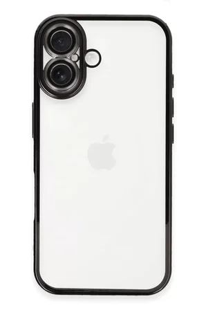 Newface Apple iPhone 16 Kılıf Razer Lensli Silikon - Siyah
