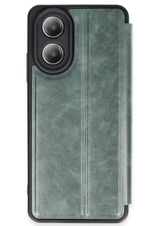 Newface Oppo A38 Kılıf Flip Cover - Koyu Yeşil