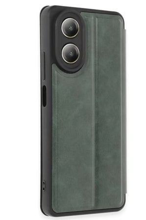 Newface Oppo A38 Kılıf Flip Cover - Koyu Yeşil