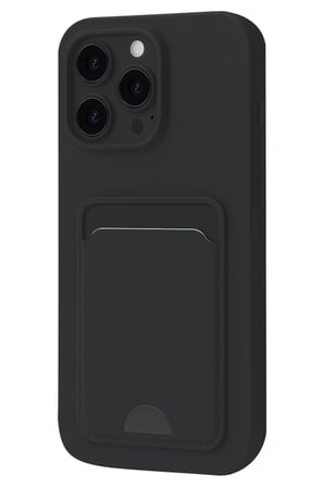 Newface Apple iPhone 16 Pro Kılıf Kelvin Kartvizitli Silikon - Siyah