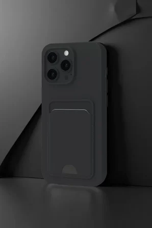 Newface Apple iPhone 16 Pro Kılıf Kelvin Kartvizitli Silikon - Lila