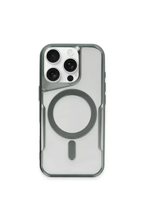 Newface Apple iPhone 11 Pro Max Kılıf Boyi Magsafe Silikon Kapak - Yeşil
