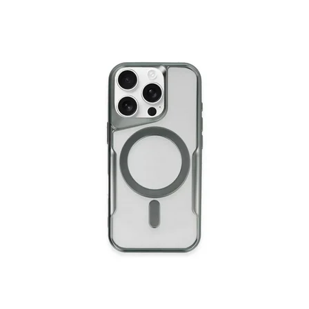 Newface Apple iPhone 11 Pro Max Kılıf Boyi Magsafe Silikon Kapak - Yeşil