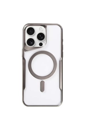 Newface Apple iPhone 14 Pro Kılıf Boyi Magsafe Silikon Kapak - Titan Gri