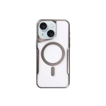 Newface Apple iPhone 15 Plus Kılıf Boyi Magsafe Silikon Kapak - Titan Gri