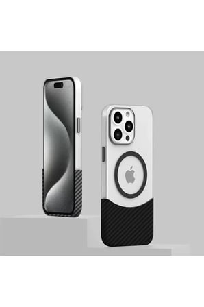 Joko Apple iPhone 16 Carbon Puzzle Magsafe Kapak - Siyah