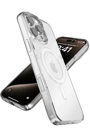 Joko Apple iPhone 15 Pro Max Gleam PC Sert Magsafe Kılıf - Şeffaf