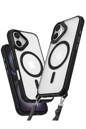 Newface Apple iPhone 16 Plus Kılıf Enka Magsafe Silikon Kılıf - Siyah