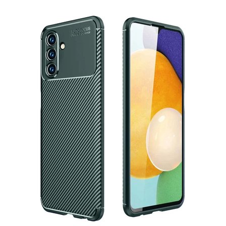 Newface Samsung Galaxy A36 Kılıf Auto Focus Karbon Kapak - Koyu Yeşil