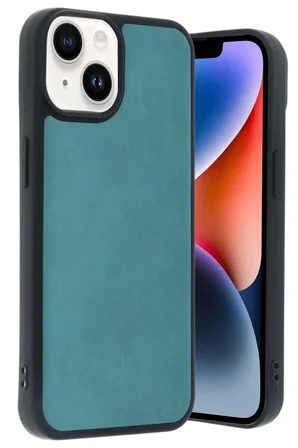 Newface Apple iPhone 14 Kılıf Aras Deri Kapak - Açık Yeşil