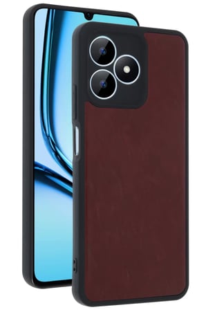 Newface Realme Note 50 4G Kılıf Aras Deri Kapak - Bordo