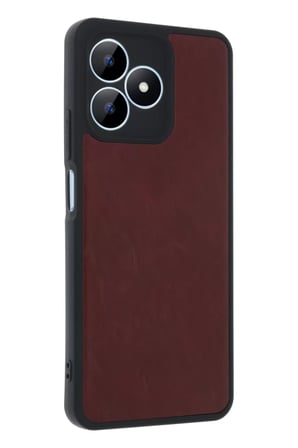Newface Realme Note 50 4G Kılıf Aras Deri Kapak - Bordo