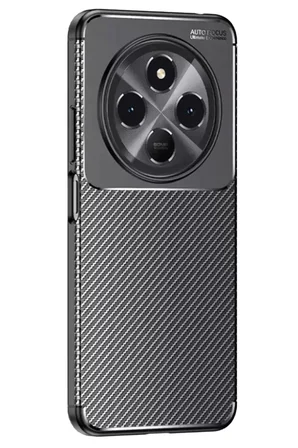 Newface Tecno Spark 30C Kılıf Auto Focus Karbon Kapak - Siyah