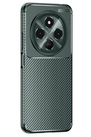 Newface Tecno Spark 30 Kılıf Auto Focus Karbon Kapak - Koyu Yeşil