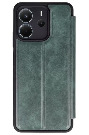 Newface Xiaomi Redmi Note 14 4G Kılıf Flip Cover - Koyu Yeşil