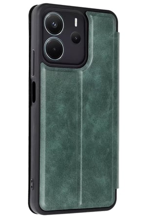 Newface Xiaomi Redmi Note 14 4G Kılıf Flip Cover - Koyu Yeşil