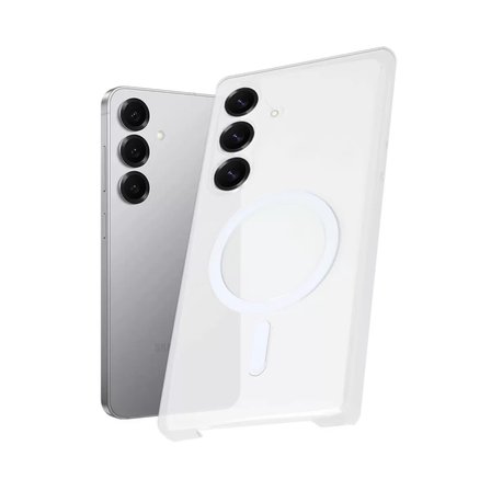 Newface Samsung Galaxy S25 Plus Kılıf PC Zara Magsafe Şeffaf Kılıf - Şeffaf