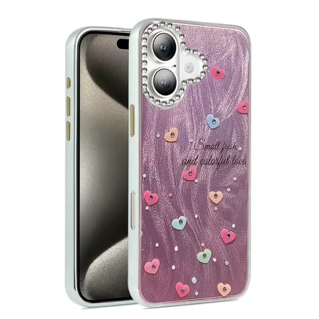 Newface Apple iPhone 16 Plus Kılıf Blade Aynalı Desenli Kapak - Desen 8
