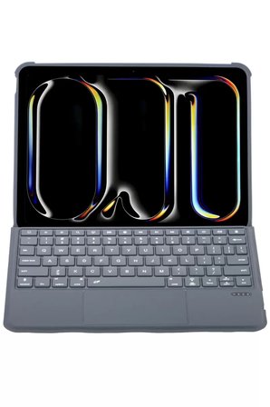 Newface Apple T5510D iPad Pro 13 (2024) Kılıf Palermo Ledli Klavyeli Standlı Tablet Kılıfı - Siyah