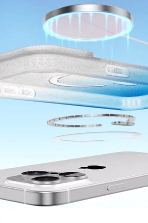 Newface Apple iPhone 16 Pro Max Pummel Shiny Magsafe Kapak - Mor
