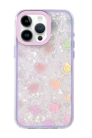 Newface Apple iPhone 14 Pro Max Lumi Desenli Kapak - Mor