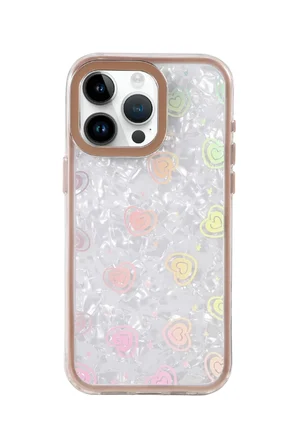 Newface Apple iPhone 15 Pro Max Lumi Desenli Kapak - Çöl Titanyum