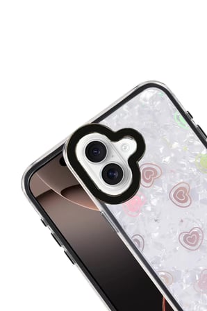 Newface Apple iPhone 16 Lumi Desenli Kapak - Siyah