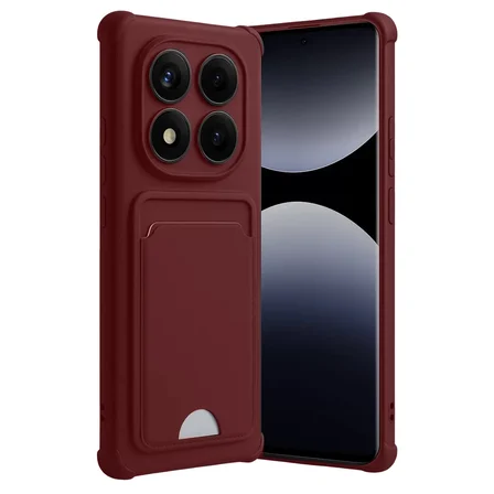 Newface Xiaomi Redmi Note 14 Pro 4G Kelvin Kartvizitli Silikon - Bordo