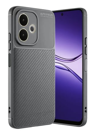 Newface Oppo A5 Pro 4G Kılıf Auto Focus Karbon Kapak - Gri